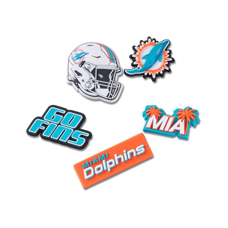 Jibbitz™ NFL Miami Dolphins Pack Com 5 Peças UNICO