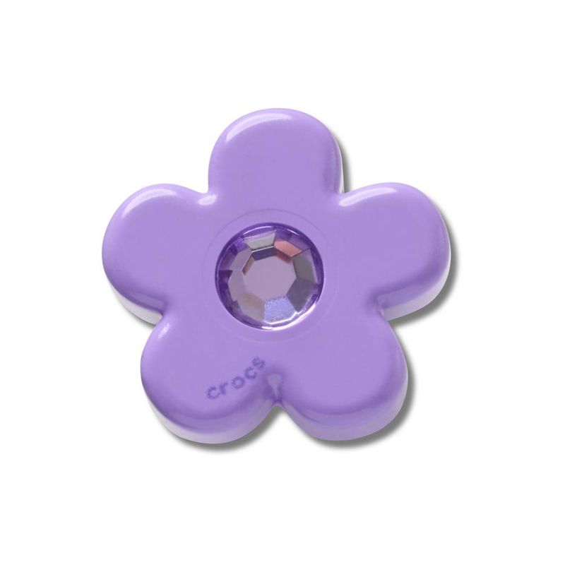 Jibbitz™ Flor Roxa Com Gema UNICO - imagem 1