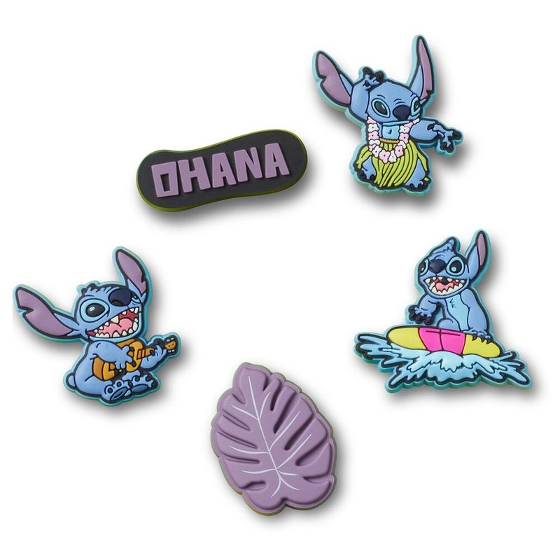 Jibbitz™ Stitch Tropical Pack com 5 peças UNICO