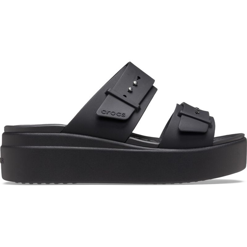Sandália Crocs Brooklyn Low Wedge W Sandal BLACK