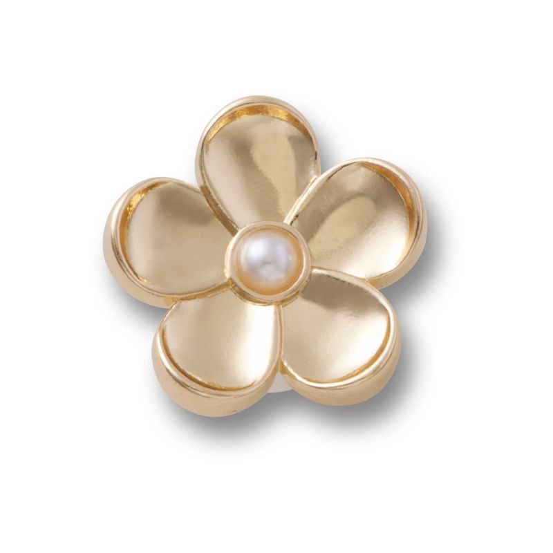 Jibbitz™ Flor Dourada Com Pérola UNICO - imagem 1