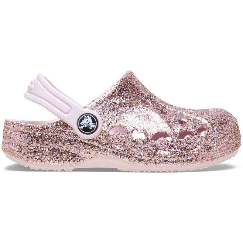 Sandália Crocs Baya Mixed Glitter Clog Infantil BARELY PINK