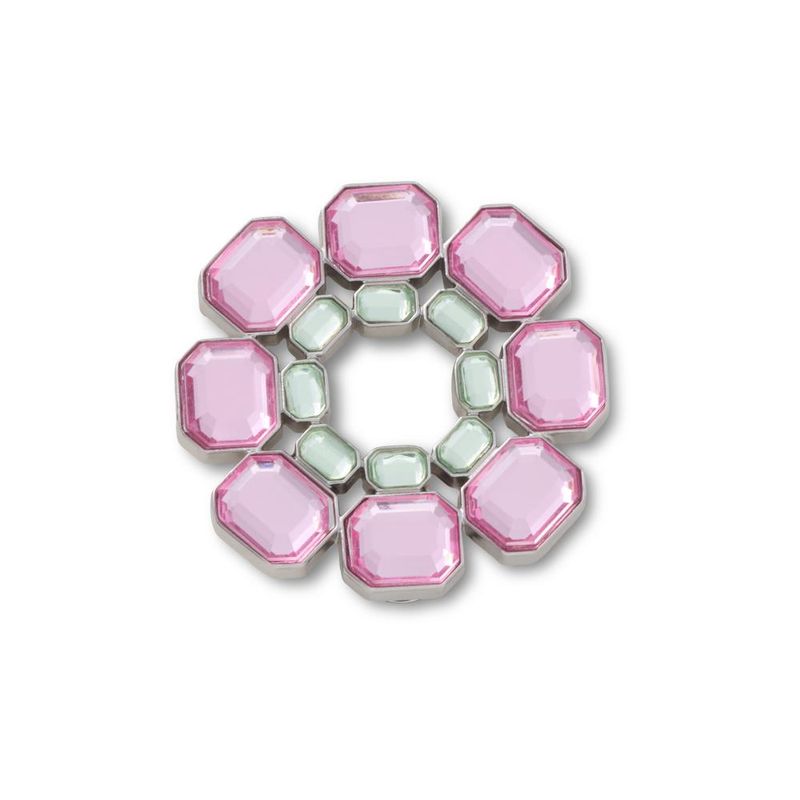 Círculo Com Gemas Rosas e Verdes - imagem 1