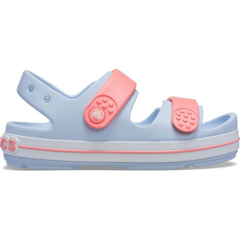 Sandália Crocs Crocband Cruiser Sandal Infantil BLUE FROST/GUAVA