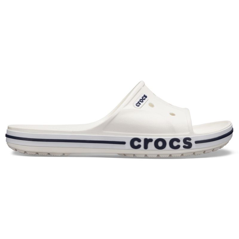 Chinelo Crocs Bayaband Slide WHITE/NAVY