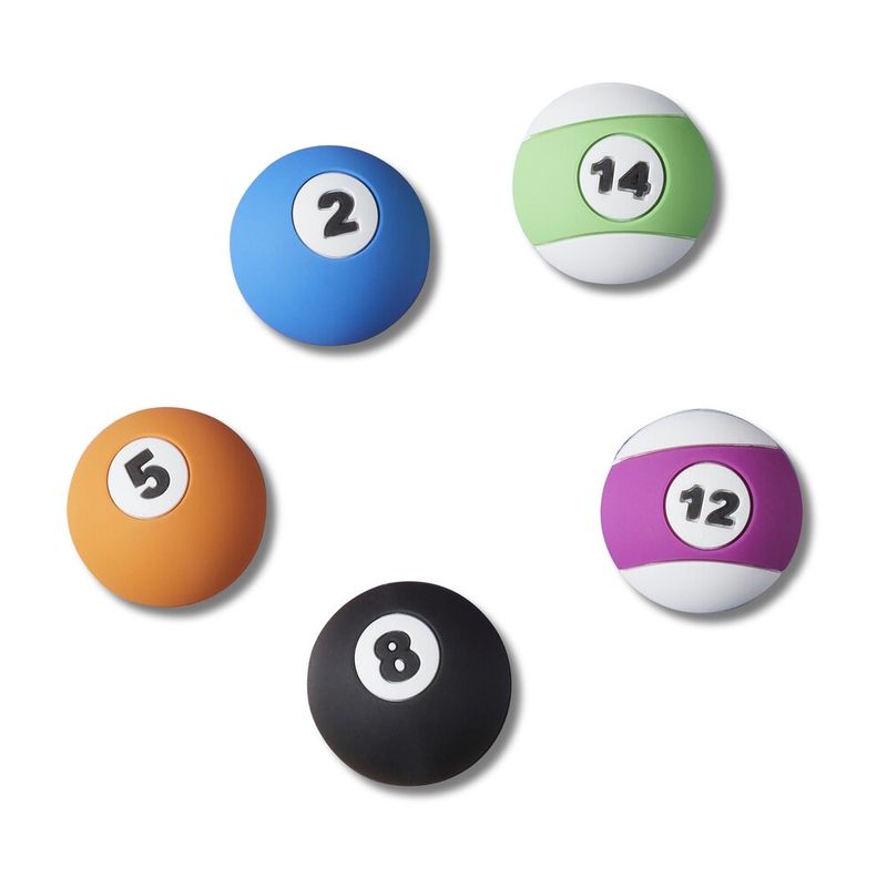 Jibbitz™ Bolas de Bilhar - Pack com 5 Peças