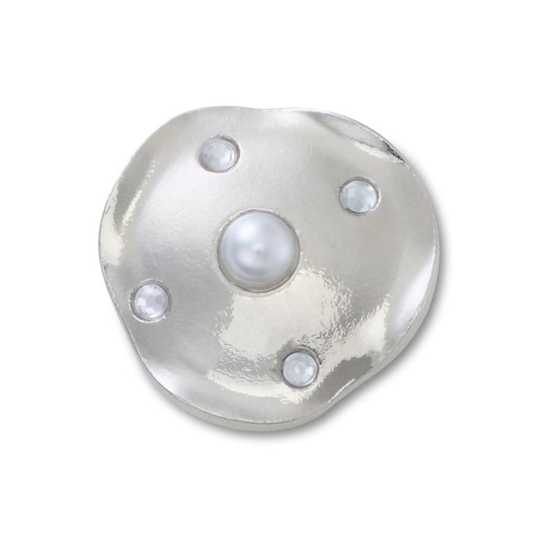 Jibbitz™ Disco de Prata e Pérola UNICO - imagem 1