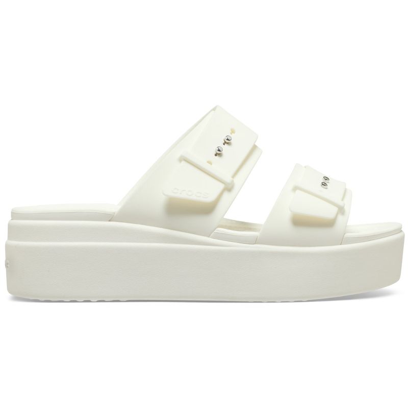 Sandália Crocs Brooklyn Low Wedge W Sandal CHALK