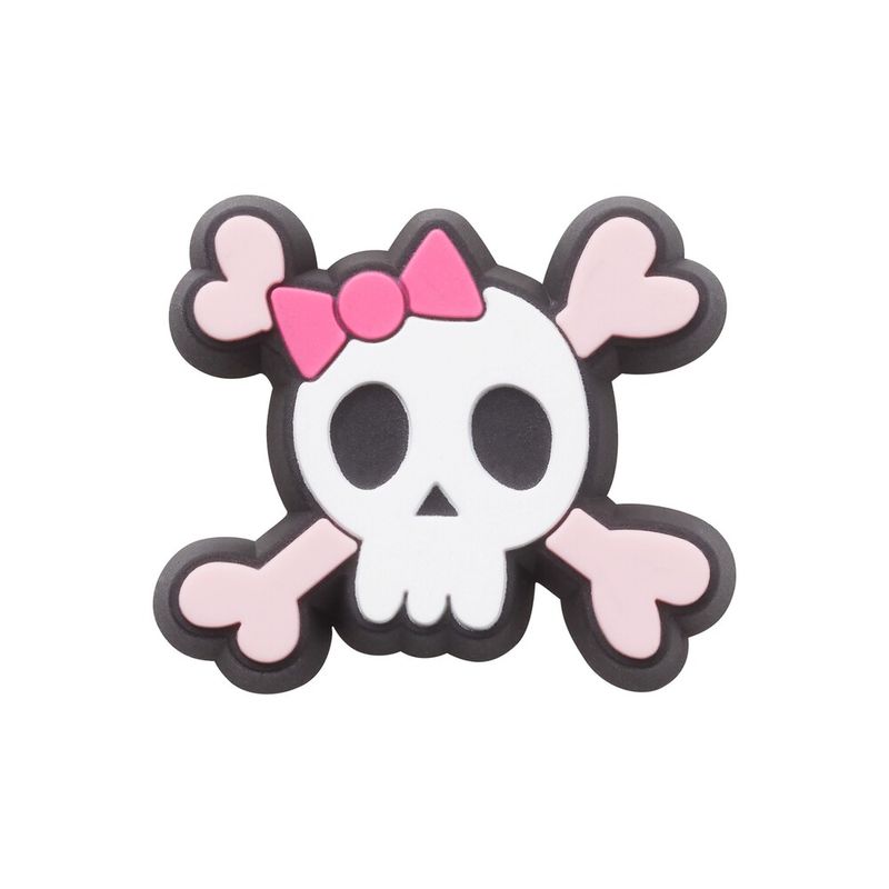 Caveira e Ossos Cruzados Rosa