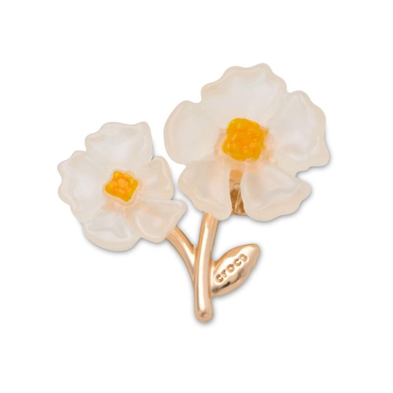 Jibbitz™ Flores Brancas e Laranja UNICO - imagem 1
