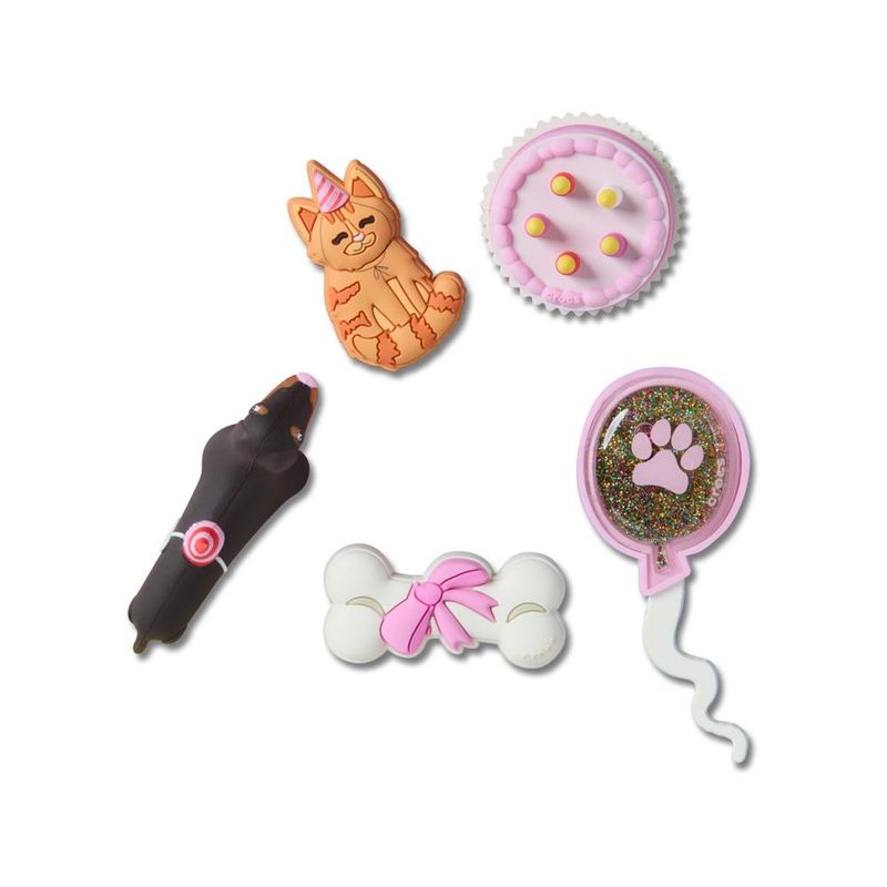 Jibbitz™ Aniversário de Pets Pack Com 5 Peças UNICO