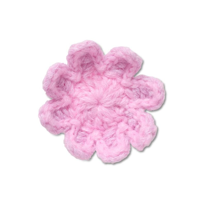 Jibbitz™ Flor Rosa Claro de Crochê UNICA - imagem 1