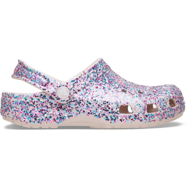 Sandália Crocs Classic Dazzle Glitter Clog Juvenil COCOA CREAM