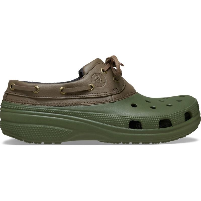 Tênis Crocs Classic Boat Shoe ARMY GREEN/WALNUT