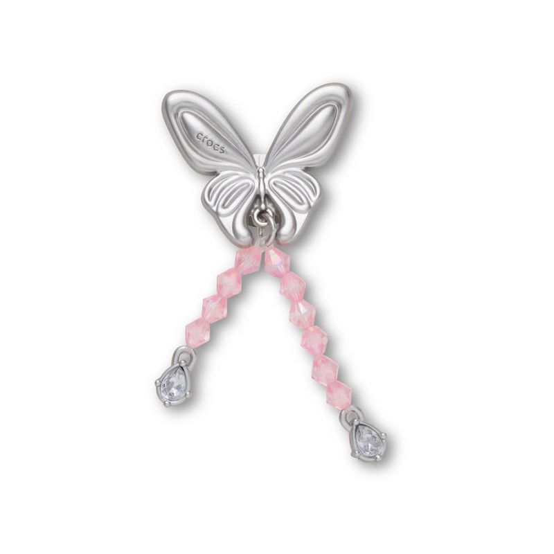 Jibbitz™ Borboleta Prateada Com Contas UNICO - imagem 1