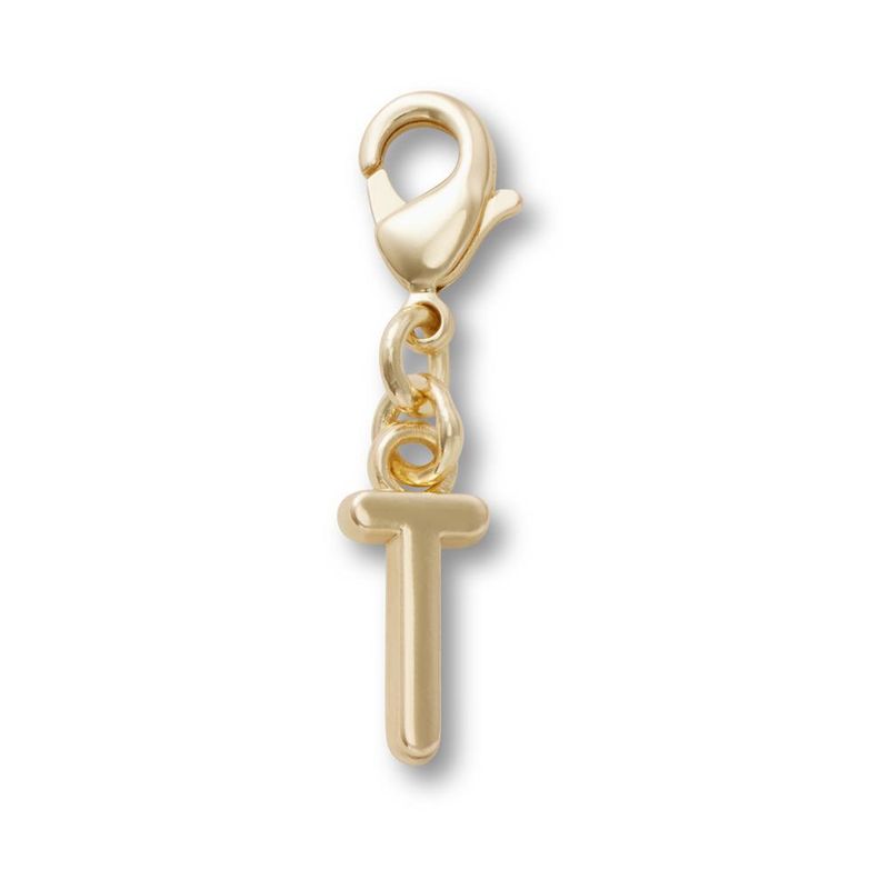 Jibbitz™ Pingente Letra T Dourada UNICO