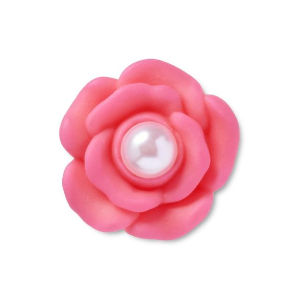 Jibbitz™ Flor Rosa Com Pérola UNICO - imagem 1