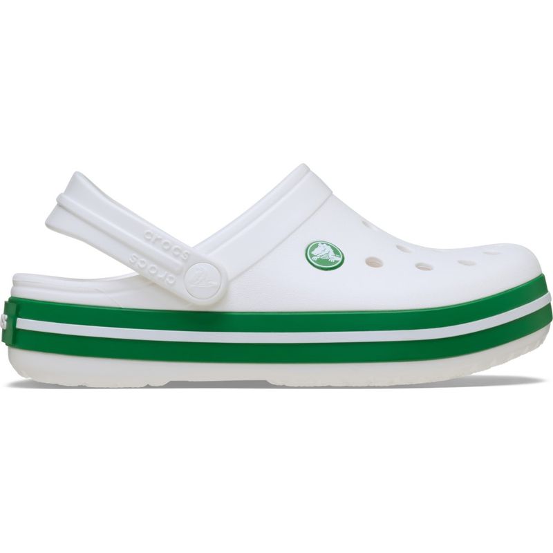 Sandália Crocs Crocband Clog Infantil WHITE/GREEN IVY