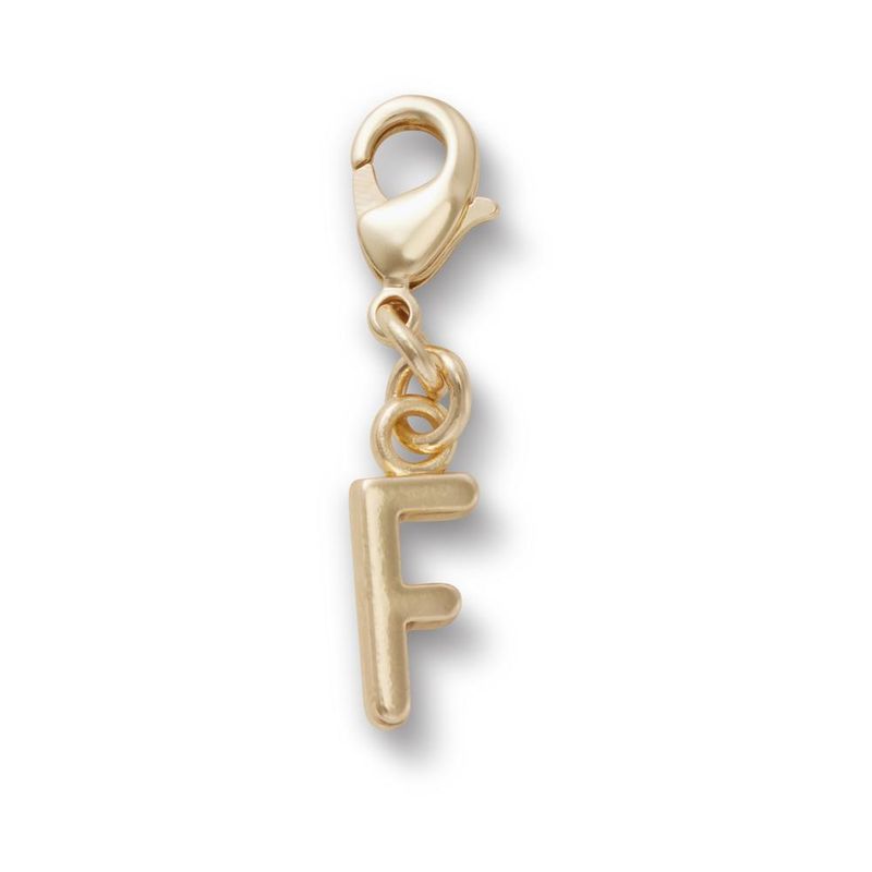 Jibbitz™ Pingente Letra F Dourada UNICO