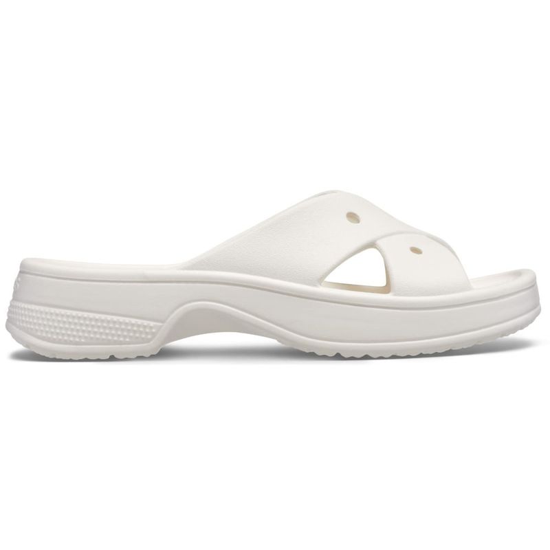 Sandália Crocs Classic Womens Cross Strap Slide CHALK