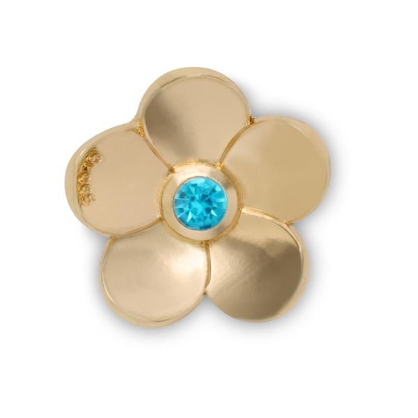Jibbitz™ Emblema de Flor Dourada UNICO - imagem 1