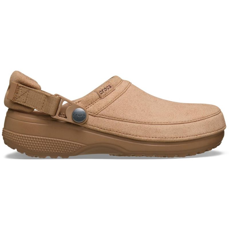 Sandália Crocs Classic Crafted Vegan Suede Clog MILK CHOCOLATE