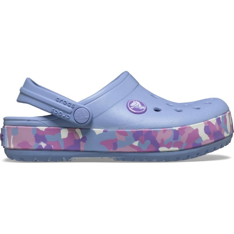 Sandália Crocs Crocband Glow Confetti Band Clog Infantil BLUE HAZE/MULTI