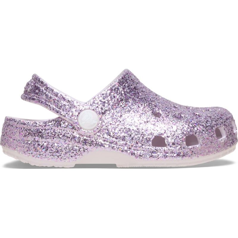 Sandália Crocs Classic Chunky Glitter Clog Infantil GRAPE ICE