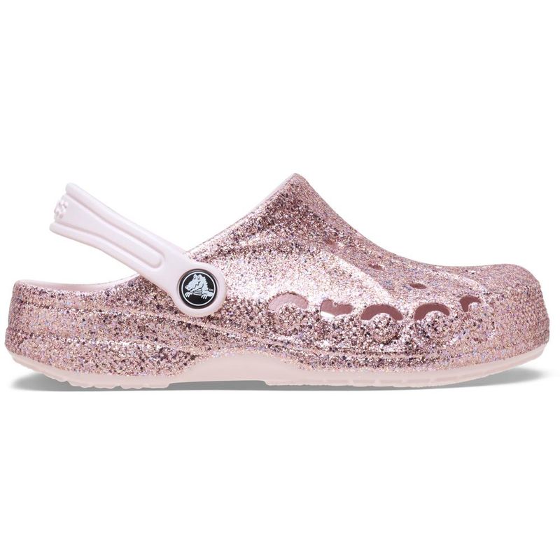 Sandália Crocs Baya Mixed Glitter Clog Juvenil BARELY PINK