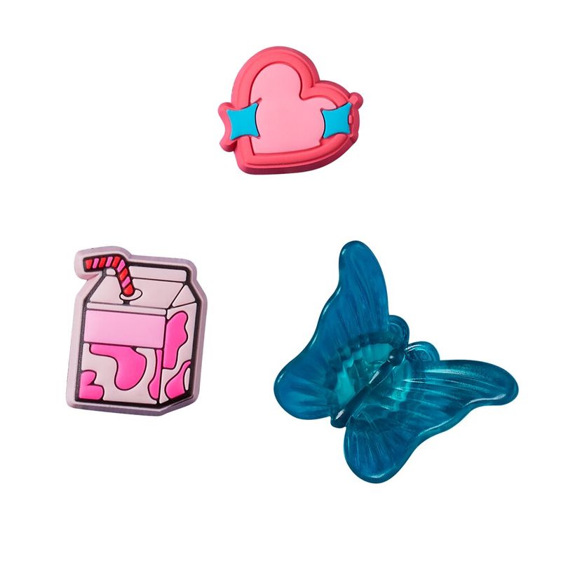 Jibbitz™ Pin Rosa e Azul Pack com 3 Peças UNICO