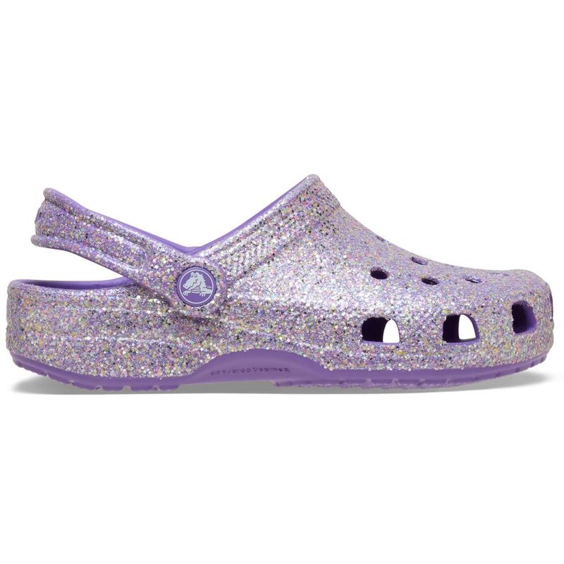 Sandália Crocs Classic Fantasy Glitter Clog Juvenil PURPLE
