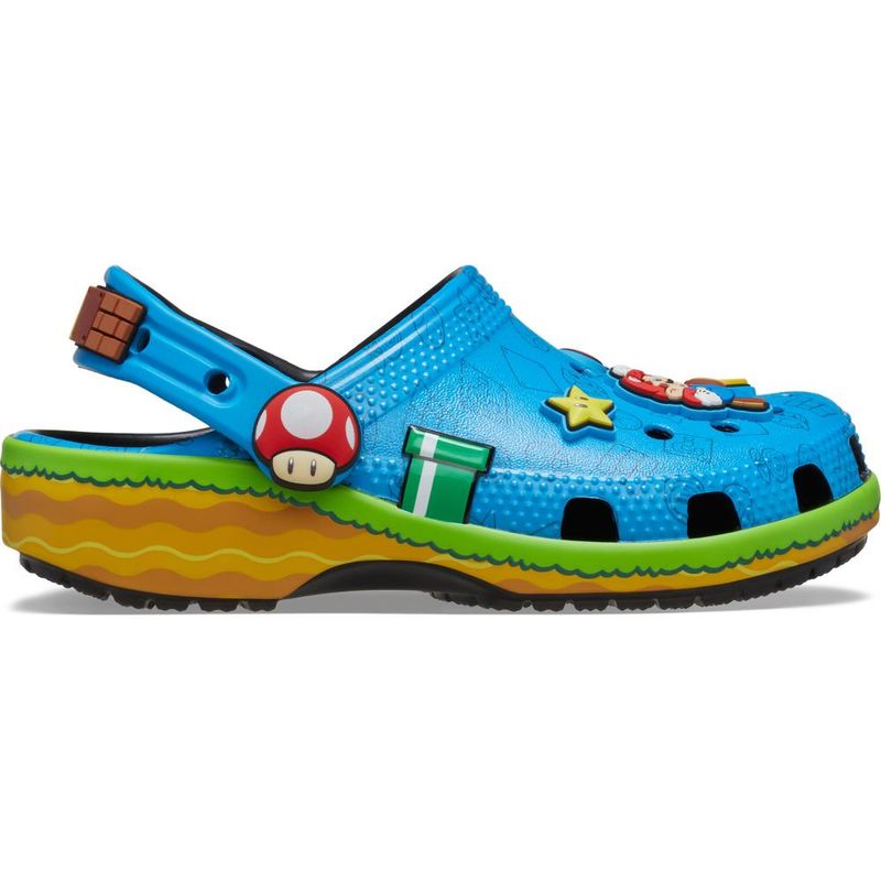 Sandália Crocs Super Mario Core Classic Clog Infantil MULTI