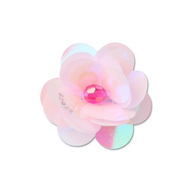 Flor Rosa Com Lantejoulas - imagem 1