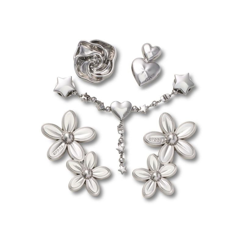 Jibbitz™ Flores Metálicas Pack Com 5 Peças UNICO - imagem 1
