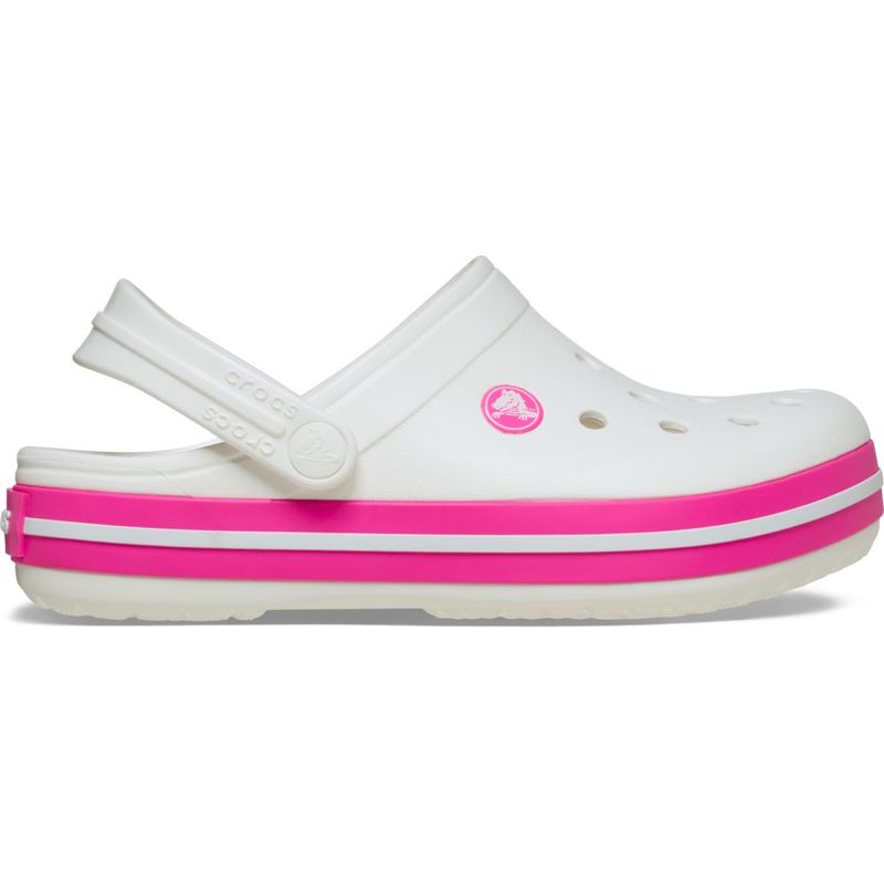 Sandália Crocs Crocband Clog Juvenil WHITE/PINK CRUSH