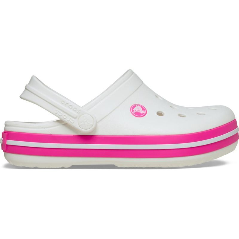 Sandália Crocs Crocband Clog Infantil WHITE/PINK CRUSH