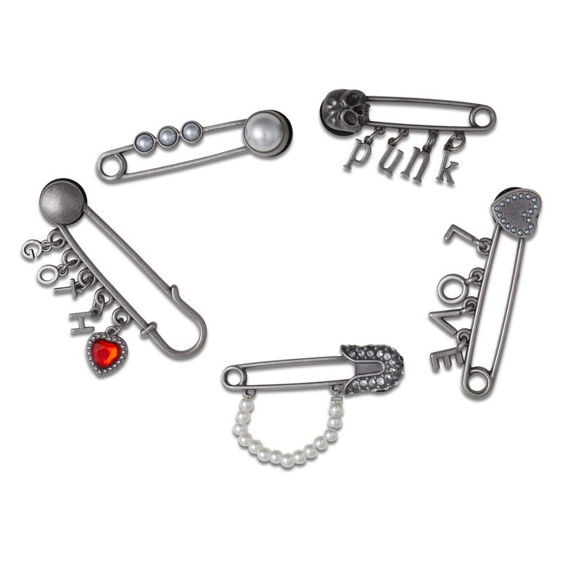 Jibbitz™ Love Punk Goth Pin Pack com 5 Pecas