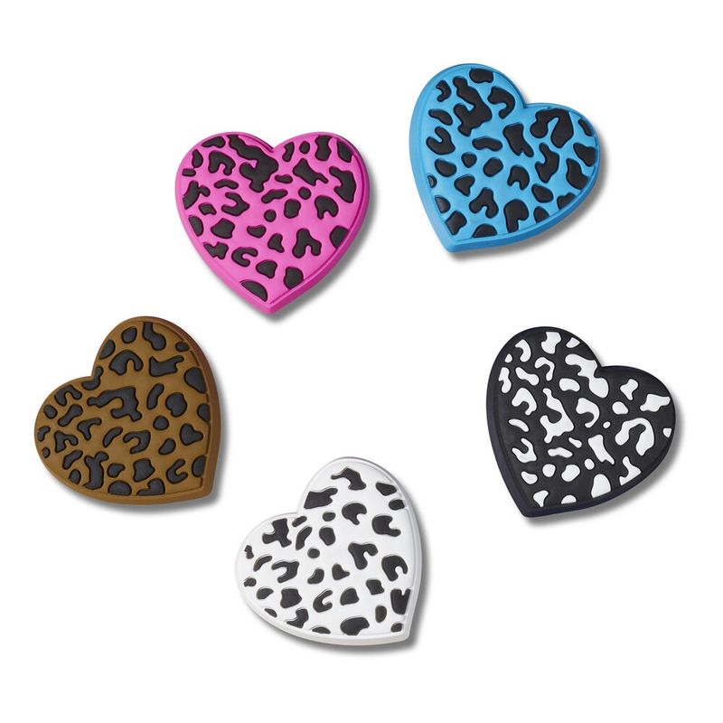 Coração Animal Print Leopardo Pack com 5 Peças