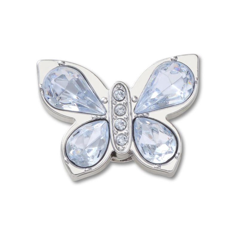Jibbitz™ Borboleta Prateada Com Gemas - imagem 1
