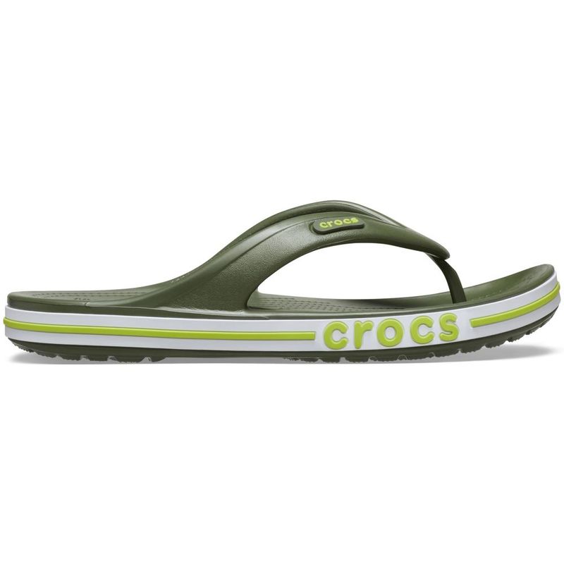 Chinelo Crocs Bayaband Flip ARMY GREEN