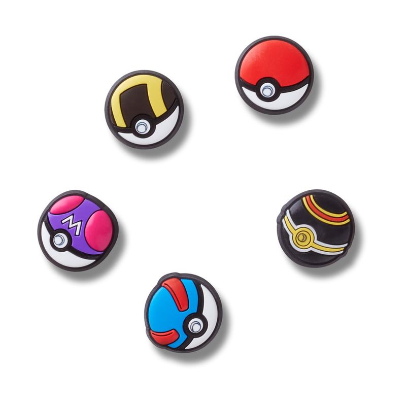 Jibbitz™ Pokebola Pack com 5 Peças UNICO