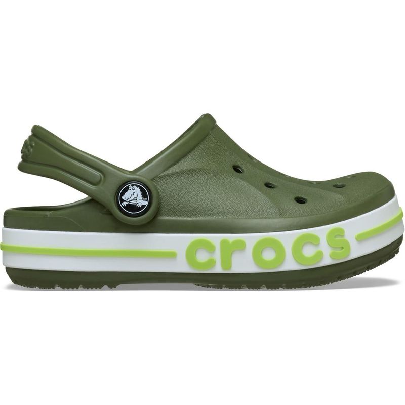 Sandália Crocs Bayaband Clog Infantil ARMY GREEN/LIME PUNCH