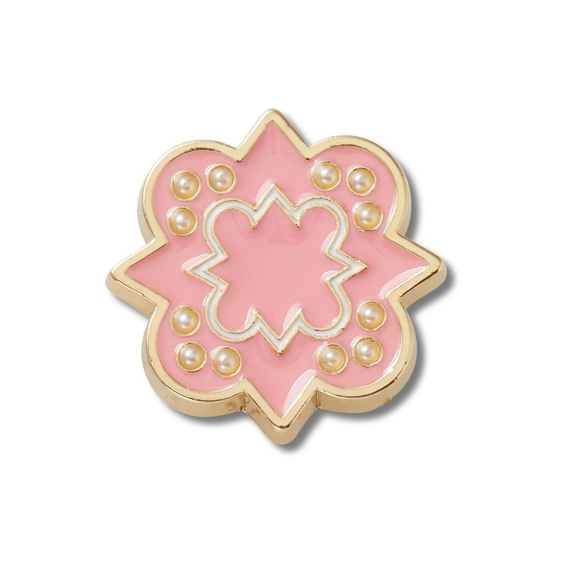 Jibbitz™ Símbolo Sororidade Rosa e Dourado