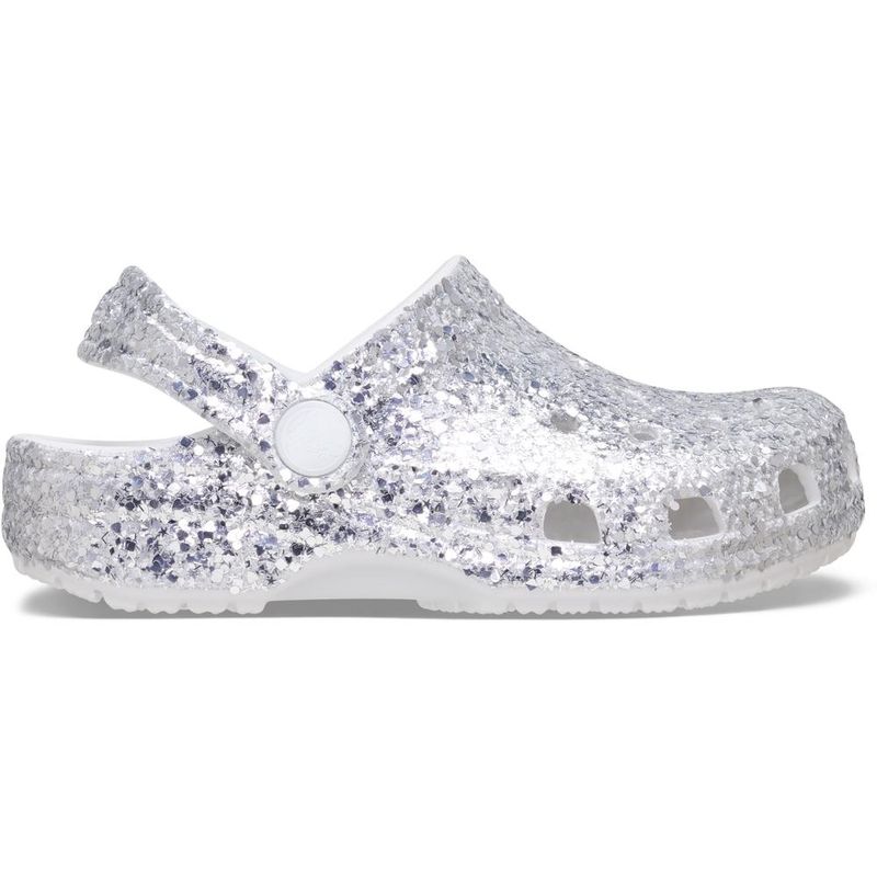 Sandália Crocs Classic Dazzle Glitter Clog Infantil SILVER - imagem 1