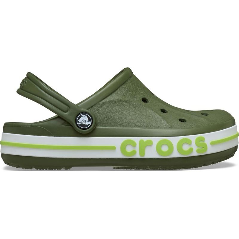Sandália Crocs Bayaband Clog Juvenil ARMY GREEN/LIME PUNCH