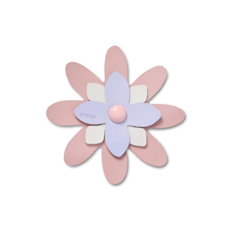 Flor Rosa Couro Sintético - imagem 1