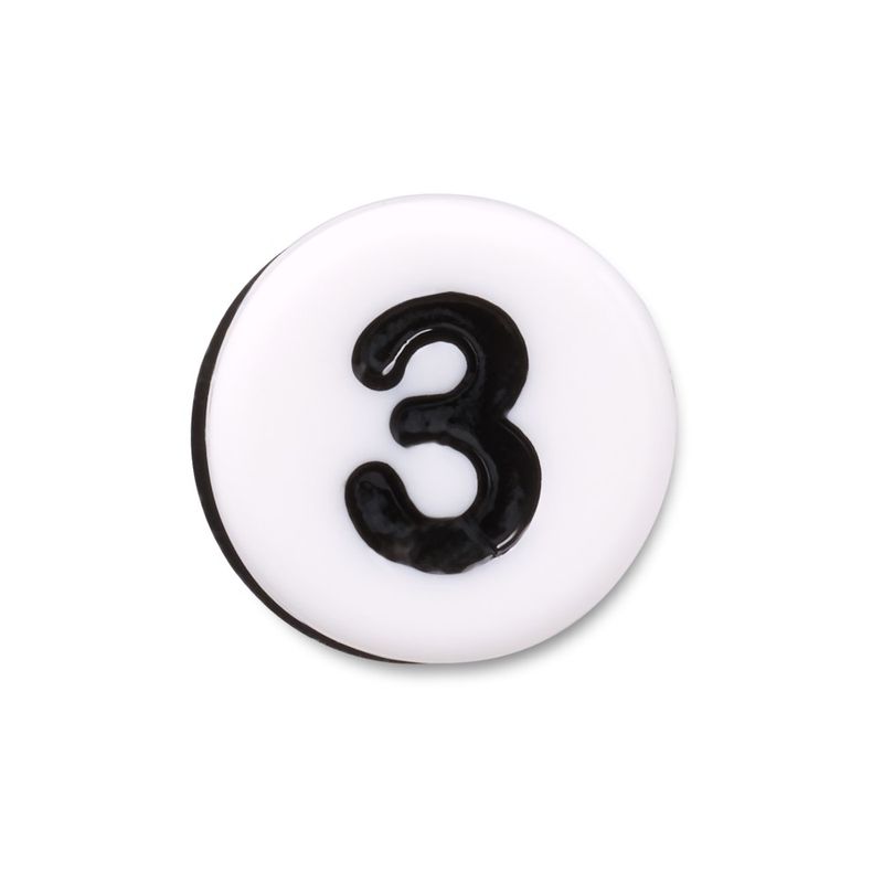Jibbitz™ Número 3 Pequeno UNICO