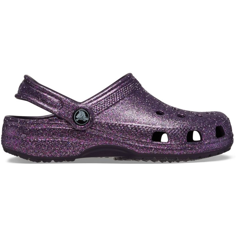 Sandália Crocs Classic Space Glitter Clog Infantil DARK IRIS/MULTI