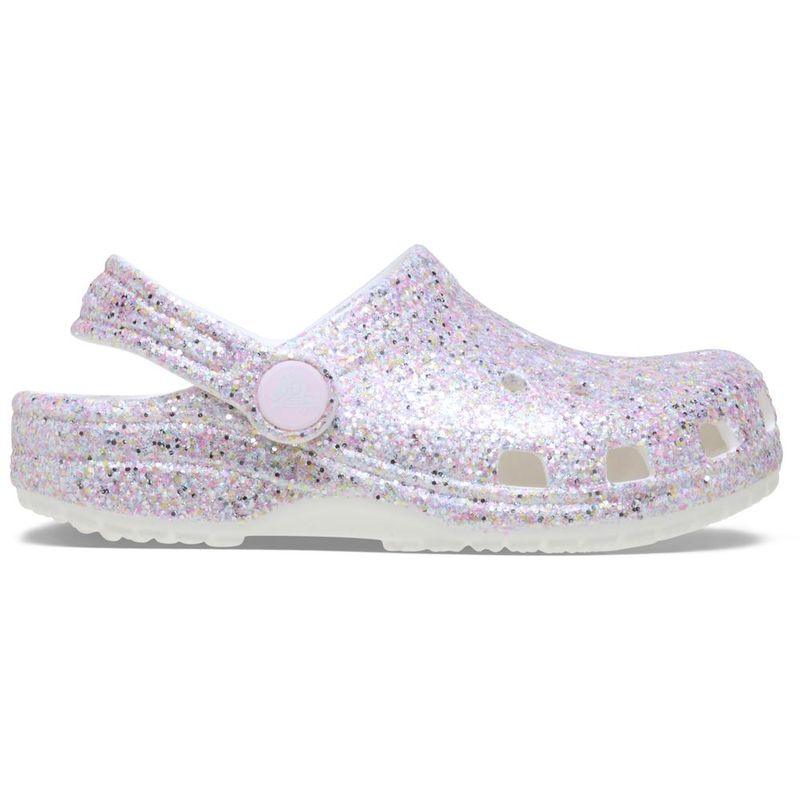 Sandália Crocs Classic Fantasy Glitter Clog Infantil WHITE - imagem 1