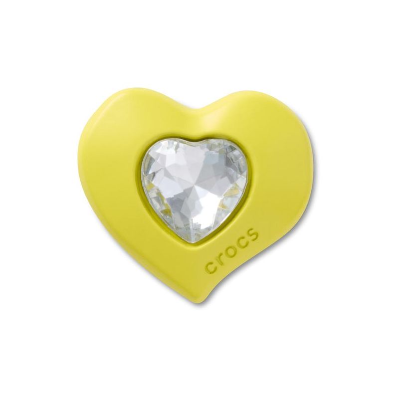 Jibbitz™ Coração Amarelo Com Gema SMT UNICO - imagem 1